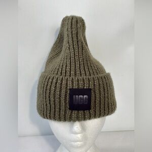 Mens UGG Chunky Rib Beanie - Burnt Olive, One Size [103603]